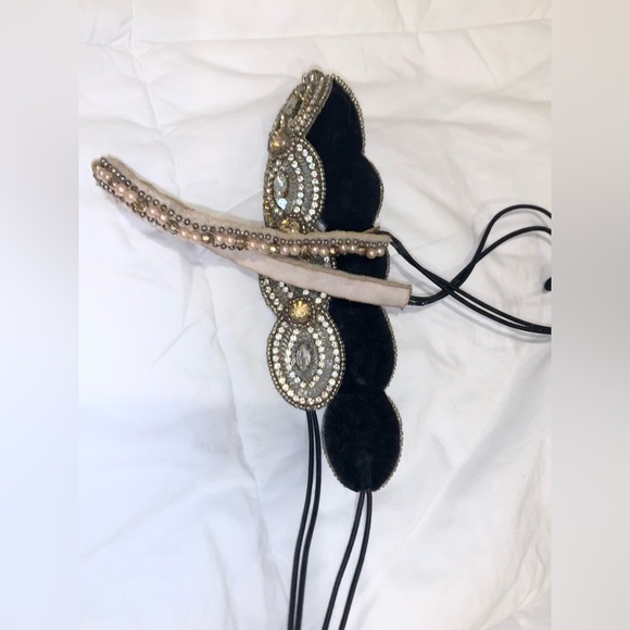 2 elastic hair bands rhinestone bling decor accessories womens size OS - Picture 2 of 7